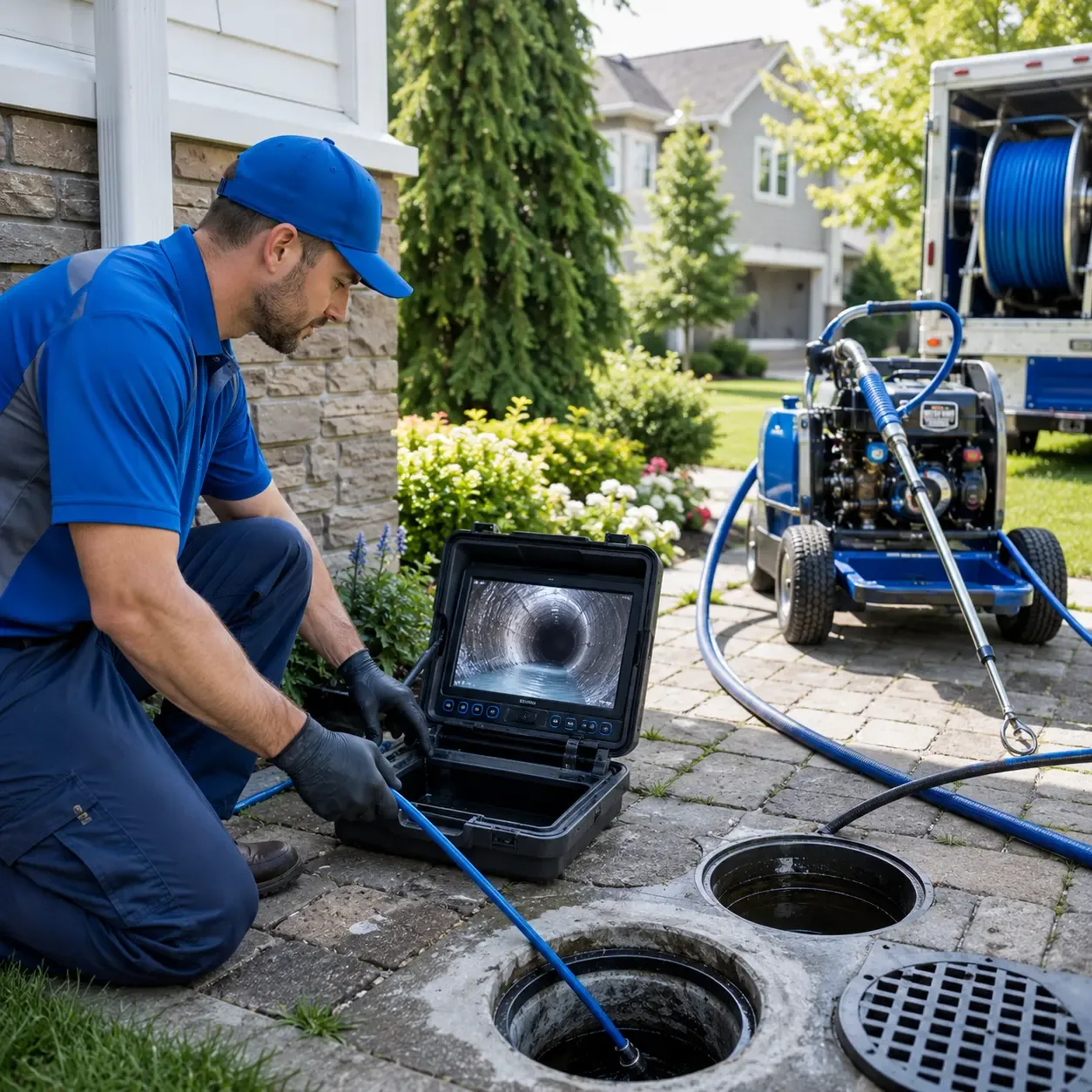 Outdoor drain cleaning professionals serving Cadogan, PA